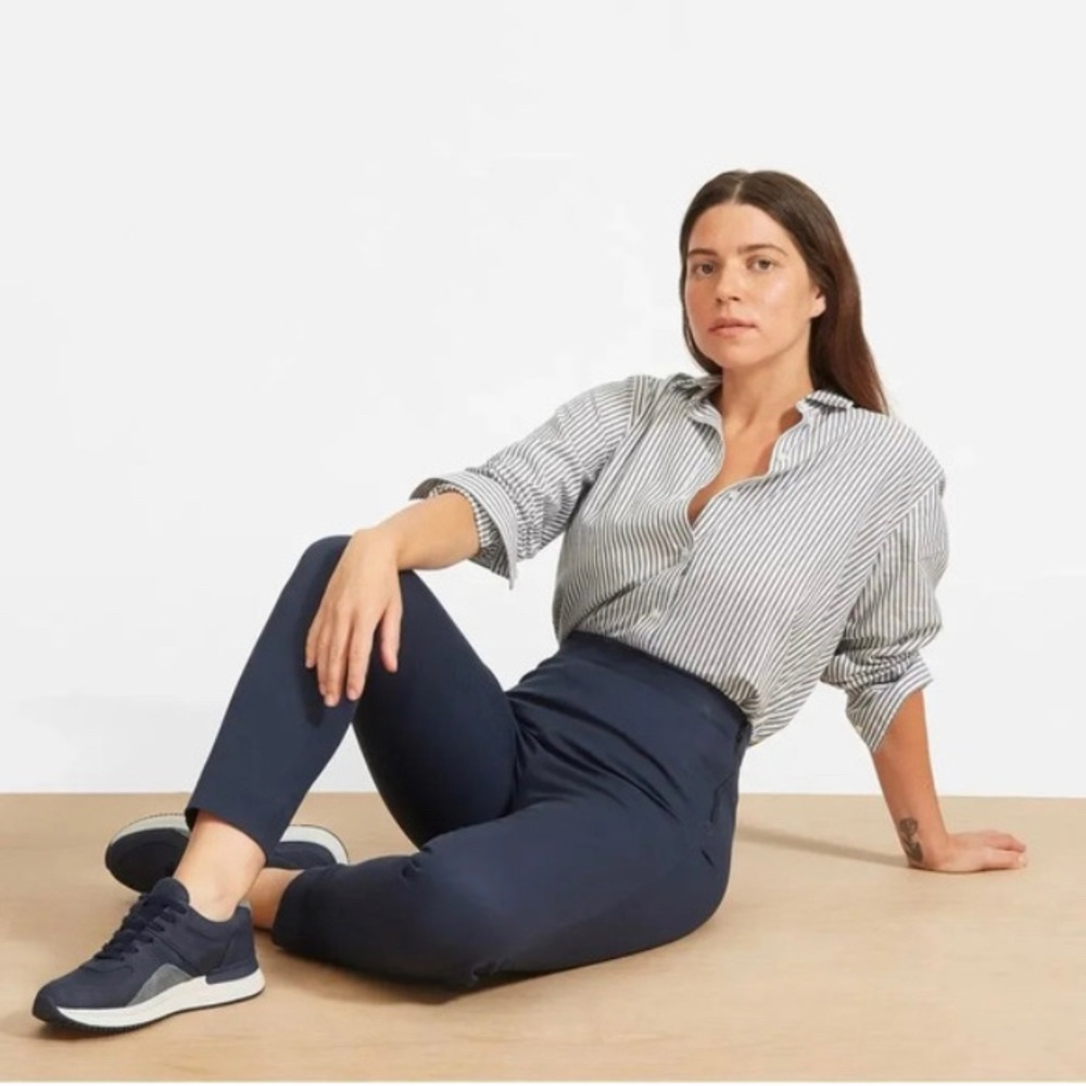 Everlane Dark Blue Side Zip Work Pants Size 4